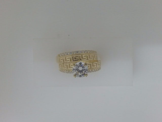 10k Yellow Gold Woman's Wedding Ring Set 4.3g
