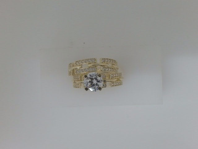 10k Yellow Gold Woman's Wedding Ring Set 4.5g