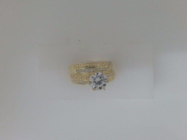 10k Yellow Gold Woman's Wedding Ring Set 3.7g