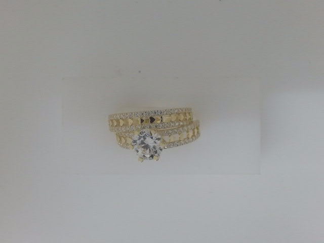 10k Yellow Gold Woman's Wedding Ring Set 3.6g