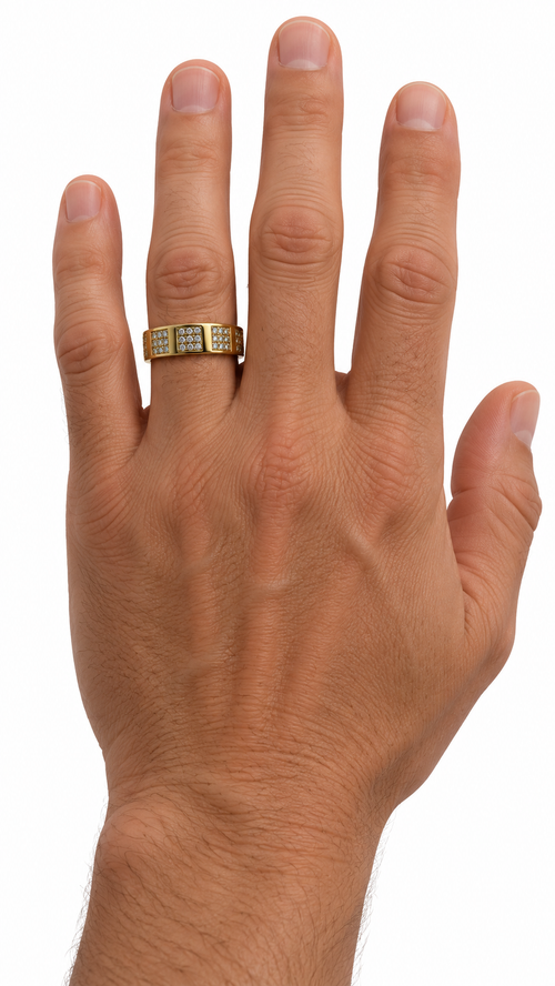 10 KT ANILLOS DE COMPROMISO DE HOMBRE