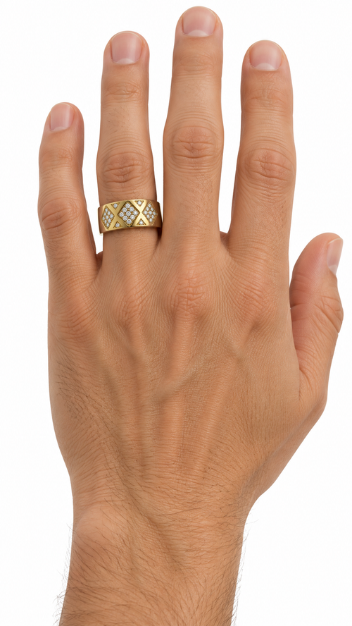 10 KT ANILLOS DE COMPROMISO DE HOMBRE