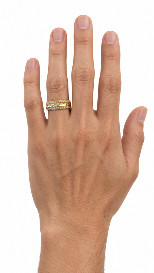 10 KT ANILLOS DE COMPROMISO DE HOMBRE