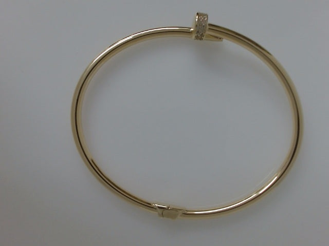 10k Yellow Gold Unisex Bangle 7.4g