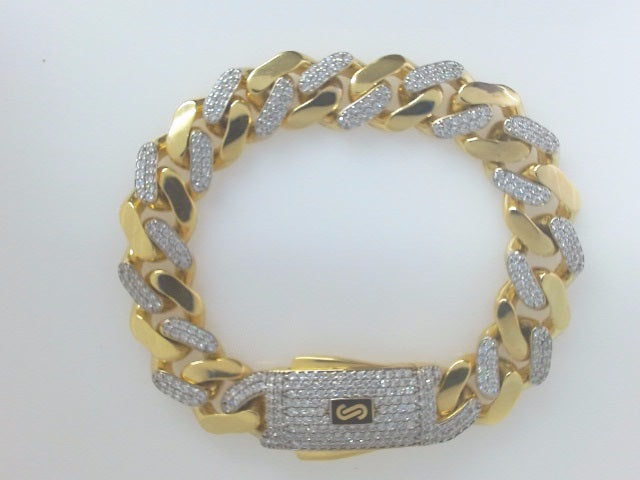 10k Yellow Gold Men's Monaco Bracelet 16.6g