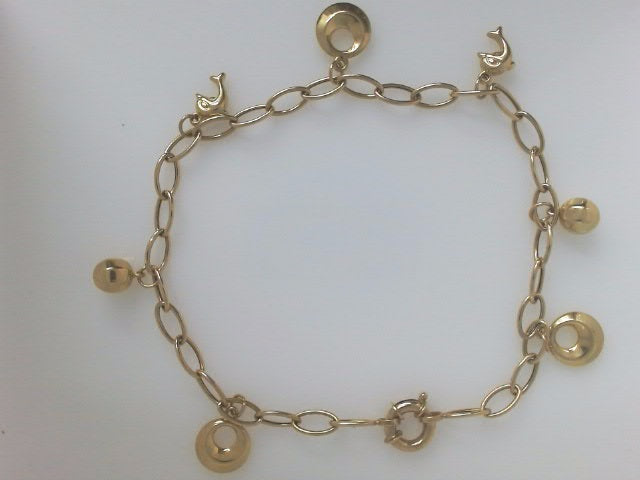10k Yellow Gold Women's Anklet 5.3g