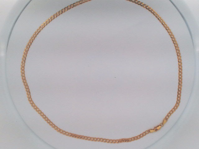 10k Yellow Gold Unisex Cadena Corte Filoj Diamantado 8.3g