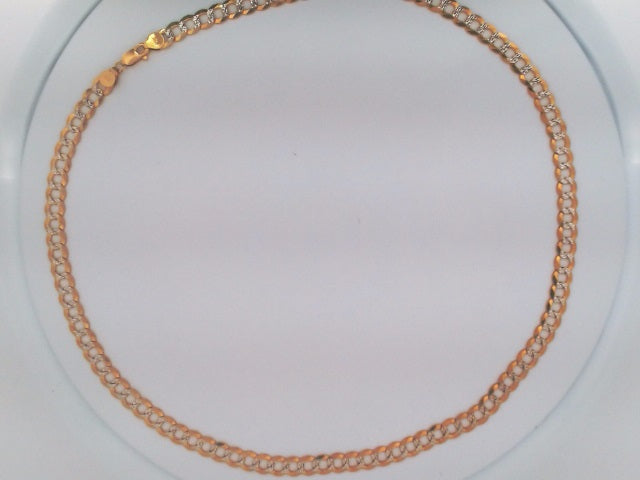 10k Yellow Gold Unisex Cadena Corte Filoj Diamantado 23.4g