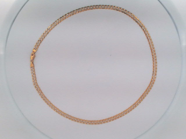 10k Yellow Gold Unisex Cadena Corte Filoj Diamantado 9.4g