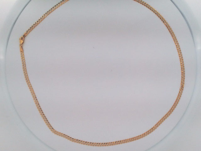 10k Yellow Gold Unisex Cadena Corte Filoj Diamantado 7.3g