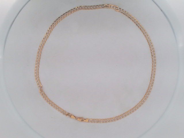 10k Yellow Gold Unisex Cadena Corte Filoj Diamantado 9.6g