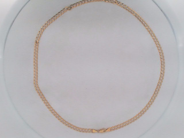 10k Yellow Gold Unisex Cadena Corte Filoj Diamantado 10.4g