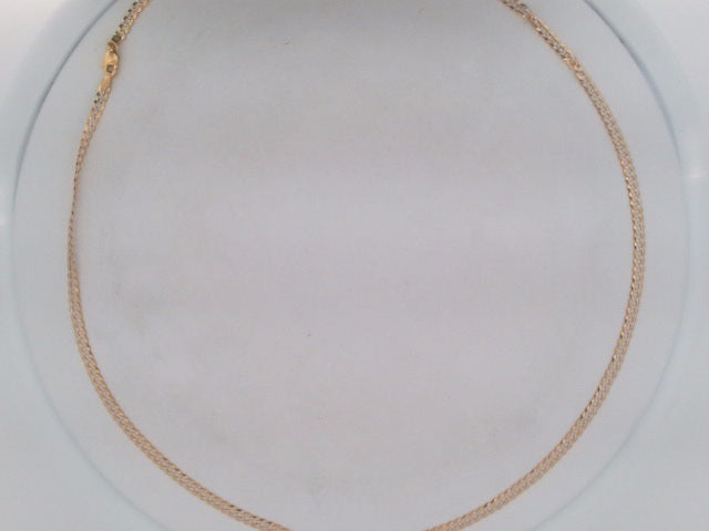 10k Yellow Gold Unisex Cadena Corte Filoj Diamantado 7.4g