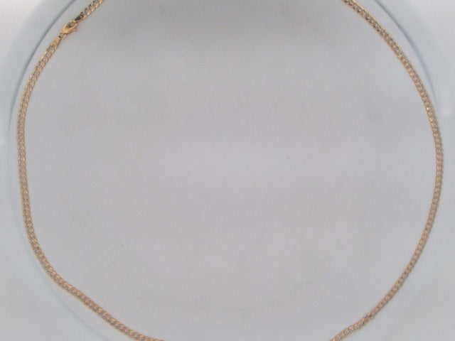 10k Yellow Gold Unisex Cadena Corte Filoj Diamantado 8.6g