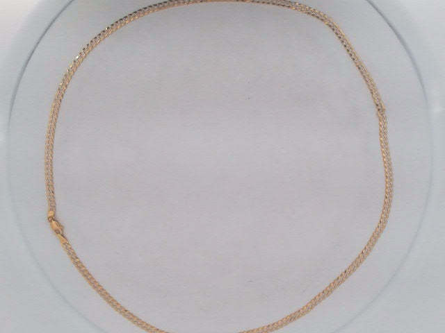 10k Yellow Gold Unisex Cadena Corte Filoj Diamantado 7.2g