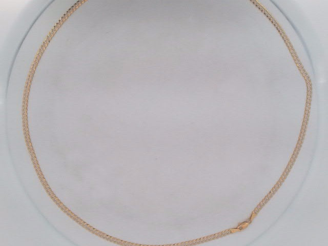 10k Yellow Gold Unisex Cadena Corte Filoj Diamantado 7.3g
