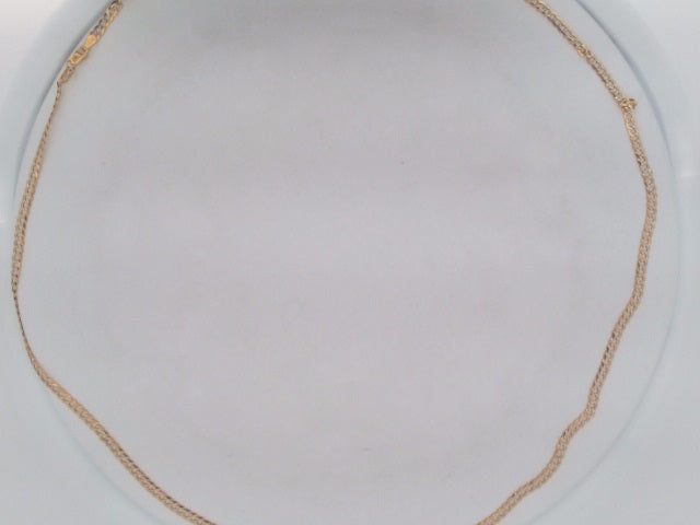 10k Yellow Gold Unisex Cadena Corte Filoj Diamantado 7.2g
