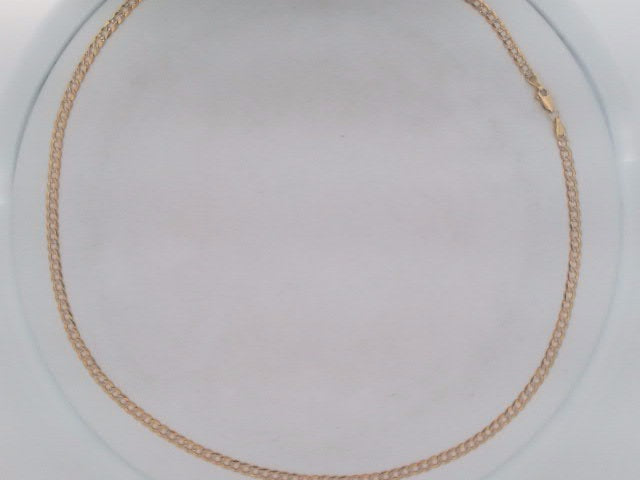 10k Yellow Gold Unisex Cadena Corte Filoj Diamantado 9g