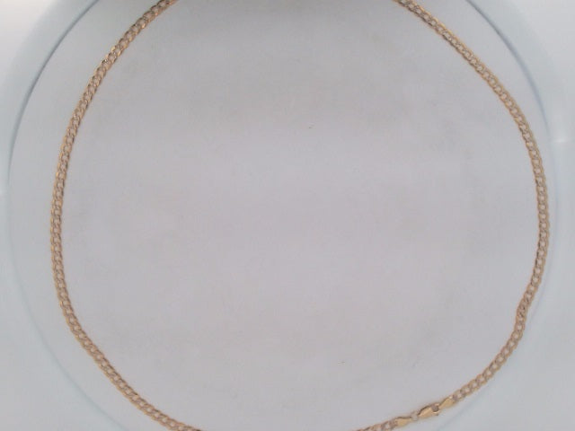 10k Yellow Gold Unisex Cadena Corte Filoj Diamantado 8.9g
