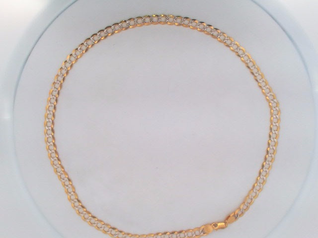 10k Yellow Gold Unisex Cadena Corte Filoj Diamantado 20.8g