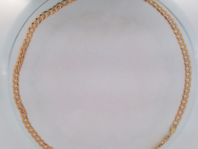 10k Yellow Gold Unisex Cadena Corte Filoj Diamantado 29g