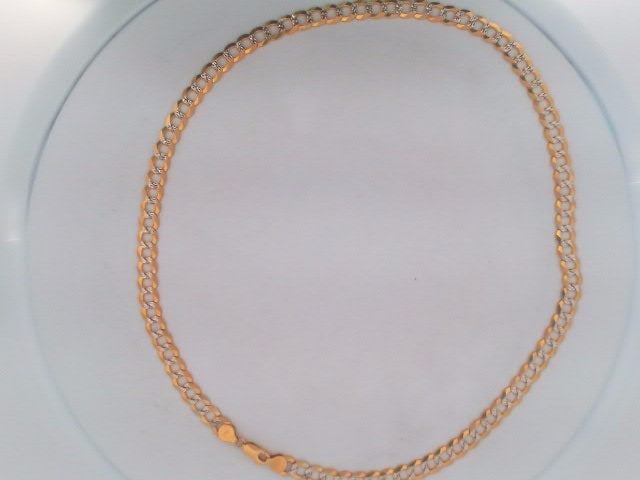 10k Yellow Gold Unisex Cadena Corte Filoj Diamantado 21.3g