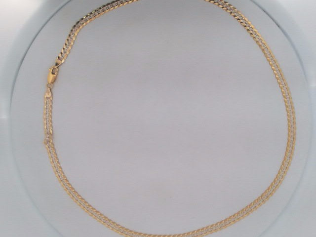 10k Yellow Gold Unisex Cadena Corte Filoj Diamantado 13.1g