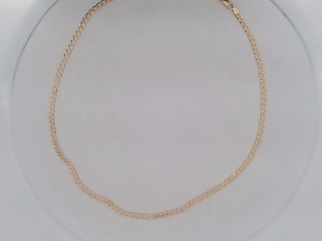 10k Yellow Gold Unisex Cadena Corte Filoj Diamantado 7.5g