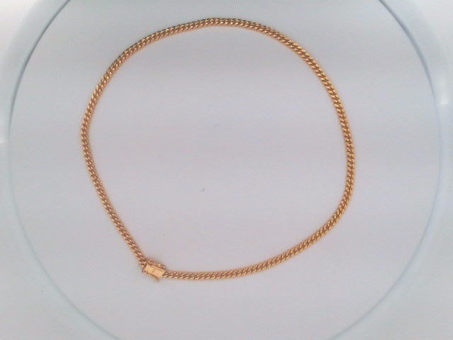 10k Yellow Gold Cadena Semisolida De Cirrie Cajaj 7.1g
