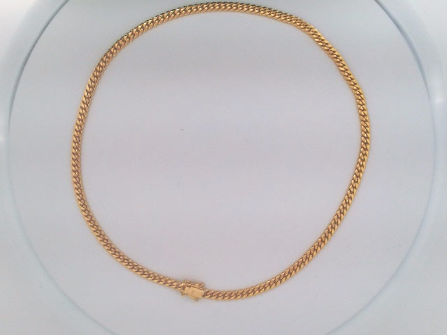 10k Yellow Gold Cadena Semisolida De Cirrie Cajaj 11.2g