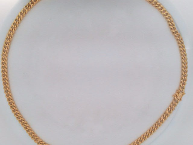 10k Yellow Gold Cadena Semisolida De Cirrie Cajaj 38g