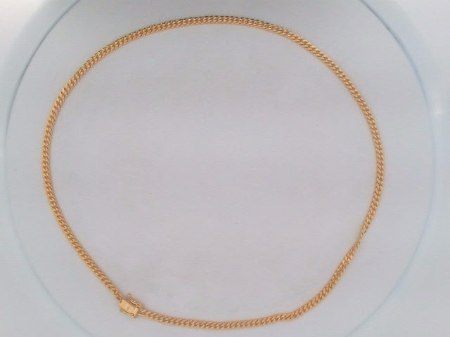 10k Yellow Gold Cadena Semisolida De Cirrie Cajaj 8.2g