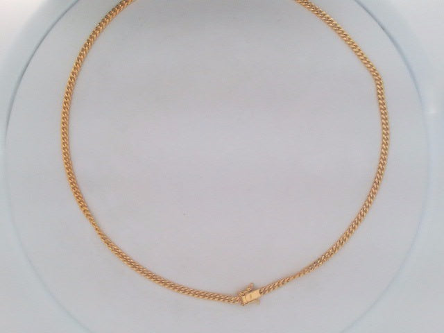 10k Yellow Gold Cadena Semisolida De Cirrie Cajaj 8.1g