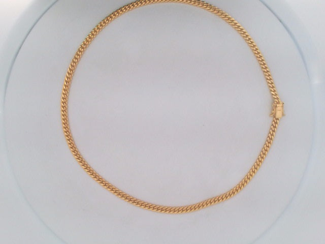 10k Yellow Gold Cadena Semisolida De Cirrie Cajaj 11.1g