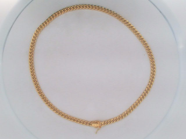 10k Yellow Gold Cadena Semisolida De Cirrie Cajaj 16.1g