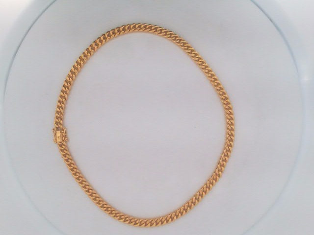 10k Yellow Gold Cadena Semisolida De Cirrie Cajaj 21.6g