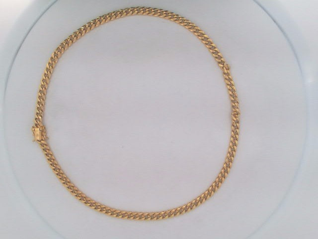 10k Yellow Gold Cadena Semisolida De Cirrie Cajaj 14.4g