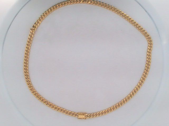 10k Yellow Gold Cadena Semisolida De Cirrie Cajaj 20.4g
