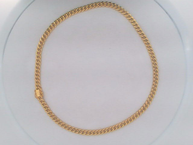 10k Yellow Gold Cadena Semisolida De Cirrie Cajaj 16.3g