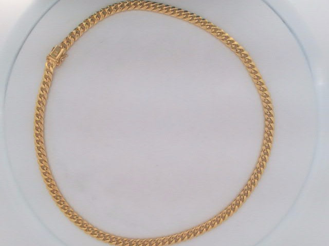 10k Yellow Gold Cadena Semisolida De Cirrie Cajaj 25.3g