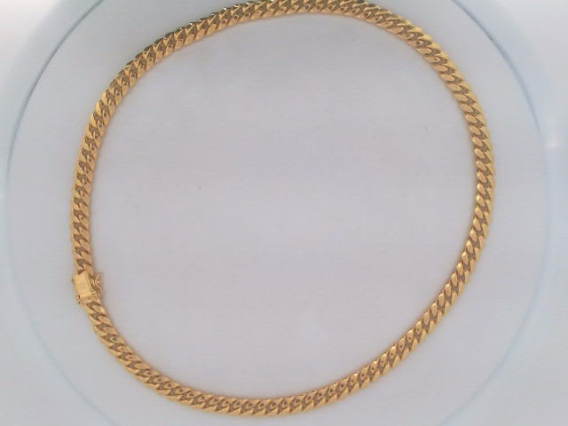 10k Yellow Gold Cadena Semisolida De Cirrie Cajaj 30.2g