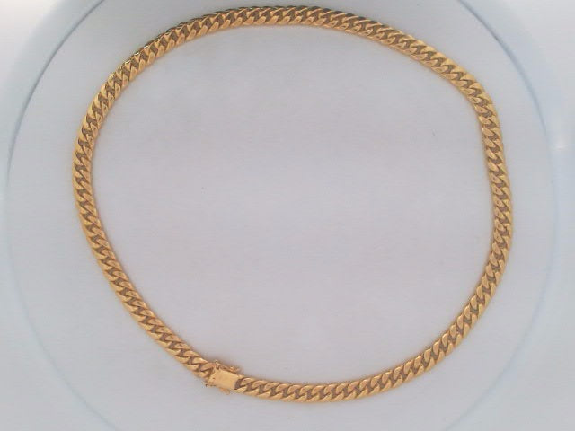 10k Yellow Gold Cadena Semisolida De Cirrie Cajaj 26.6g