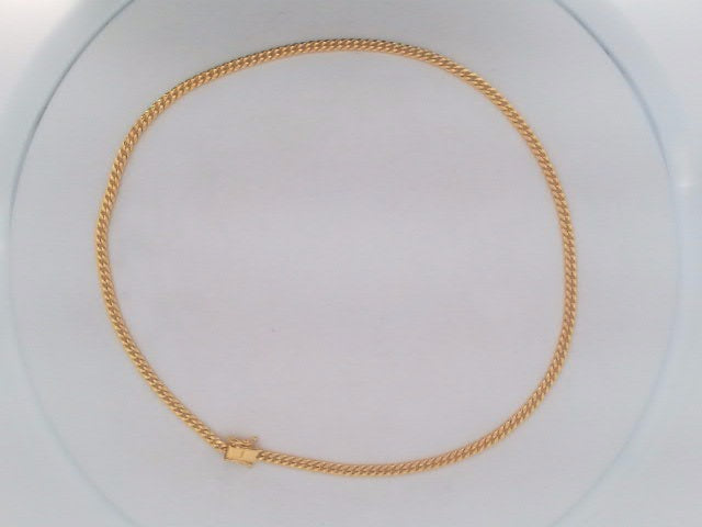 10k Yellow Gold Cadena Semisolida De Cirrie Cajaj 7.6g