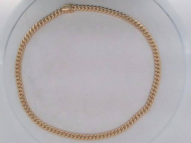 10k Yellow Gold Cadena Semisolida De Cirrie Cajaj 25.6g