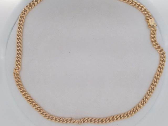 10k Yellow Gold Cadena Semisolida De Cirrie Cajaj 45.1g