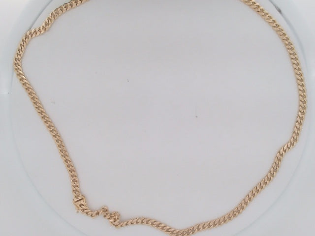 10k Yellow Gold Cadena Semisolida De Cirrie Cajaj 20g