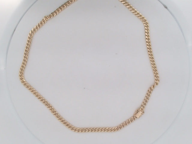 10k Yellow Gold Cadena Semisolida De Cirrie Cajaj 16.6g