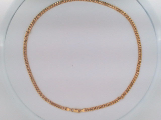 10k Yellow Gold Cadena Semisolida Cubana 8.3g