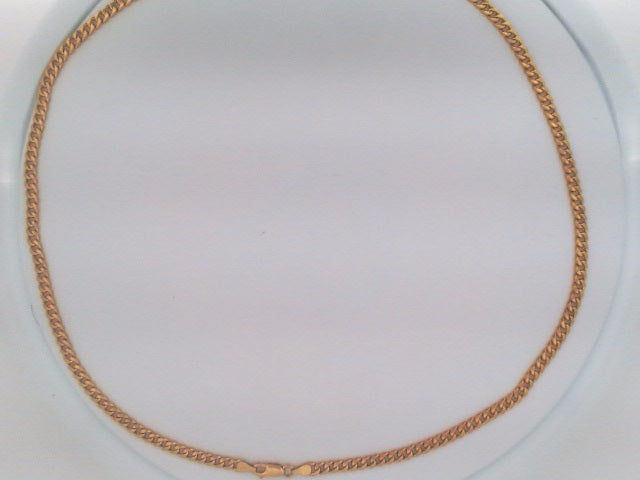 10k Yellow Gold Cadena Semisolida Cubana 9.7g