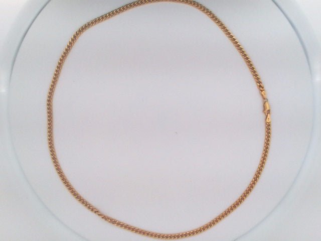 10k Yellow Gold Cadena Semisolida Cubana 6.6g